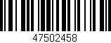 Código de barras (EAN, GTIN, SKU, ISBN): '47502458'