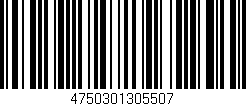 Código de barras (EAN, GTIN, SKU, ISBN): '4750301305507'