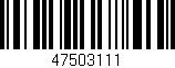 Código de barras (EAN, GTIN, SKU, ISBN): '47503111'