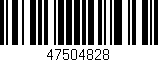 Código de barras (EAN, GTIN, SKU, ISBN): '47504828'