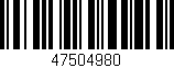 Código de barras (EAN, GTIN, SKU, ISBN): '47504980'