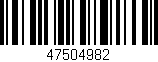 Código de barras (EAN, GTIN, SKU, ISBN): '47504982'