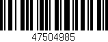 Código de barras (EAN, GTIN, SKU, ISBN): '47504985'