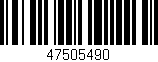 Código de barras (EAN, GTIN, SKU, ISBN): '47505490'