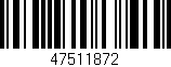 Código de barras (EAN, GTIN, SKU, ISBN): '47511872'