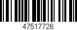 Código de barras (EAN, GTIN, SKU, ISBN): '47517726'