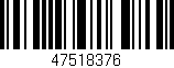 Código de barras (EAN, GTIN, SKU, ISBN): '47518376'
