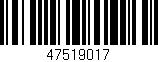 Código de barras (EAN, GTIN, SKU, ISBN): '47519017'