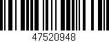 Código de barras (EAN, GTIN, SKU, ISBN): '47520948'