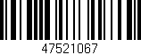 Código de barras (EAN, GTIN, SKU, ISBN): '47521067'