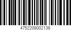 Código de barras (EAN, GTIN, SKU, ISBN): '4752208002138'