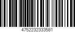 Código de barras (EAN, GTIN, SKU, ISBN): '4752232333581'