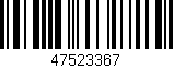 Código de barras (EAN, GTIN, SKU, ISBN): '47523367'