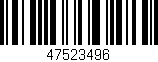 Código de barras (EAN, GTIN, SKU, ISBN): '47523496'