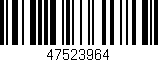 Código de barras (EAN, GTIN, SKU, ISBN): '47523964'