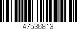 Código de barras (EAN, GTIN, SKU, ISBN): '47536813'