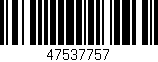 Código de barras (EAN, GTIN, SKU, ISBN): '47537757'