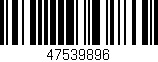 Código de barras (EAN, GTIN, SKU, ISBN): '47539896'