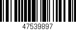 Código de barras (EAN, GTIN, SKU, ISBN): '47539897'