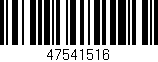 Código de barras (EAN, GTIN, SKU, ISBN): '47541516'