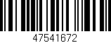 Código de barras (EAN, GTIN, SKU, ISBN): '47541672'