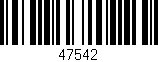 Código de barras (EAN, GTIN, SKU, ISBN): '47542'
