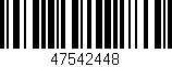 Código de barras (EAN, GTIN, SKU, ISBN): '47542448'