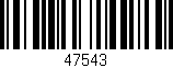Código de barras (EAN, GTIN, SKU, ISBN): '47543'