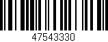 Código de barras (EAN, GTIN, SKU, ISBN): '47543330'