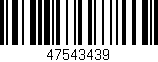 Código de barras (EAN, GTIN, SKU, ISBN): '47543439'