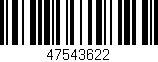Código de barras (EAN, GTIN, SKU, ISBN): '47543622'