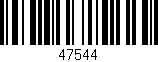 Código de barras (EAN, GTIN, SKU, ISBN): '47544'