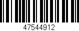 Código de barras (EAN, GTIN, SKU, ISBN): '47544912'