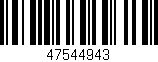 Código de barras (EAN, GTIN, SKU, ISBN): '47544943'