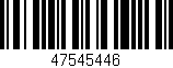 Código de barras (EAN, GTIN, SKU, ISBN): '47545446'