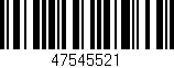 Código de barras (EAN, GTIN, SKU, ISBN): '47545521'
