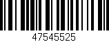 Código de barras (EAN, GTIN, SKU, ISBN): '47545525'
