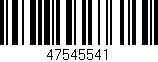 Código de barras (EAN, GTIN, SKU, ISBN): '47545541'