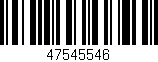 Código de barras (EAN, GTIN, SKU, ISBN): '47545546'