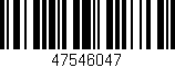 Código de barras (EAN, GTIN, SKU, ISBN): '47546047'