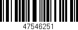 Código de barras (EAN, GTIN, SKU, ISBN): '47546251'