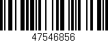 Código de barras (EAN, GTIN, SKU, ISBN): '47546856'