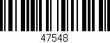 Código de barras (EAN, GTIN, SKU, ISBN): '47548'