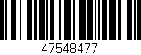 Código de barras (EAN, GTIN, SKU, ISBN): '47548477'