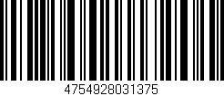 Código de barras (EAN, GTIN, SKU, ISBN): '4754928031375'