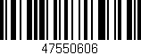 Código de barras (EAN, GTIN, SKU, ISBN): '47550606'