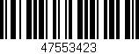 Código de barras (EAN, GTIN, SKU, ISBN): '47553423'