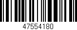Código de barras (EAN, GTIN, SKU, ISBN): '47554180'