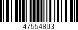 Código de barras (EAN, GTIN, SKU, ISBN): '47554803'