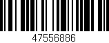 Código de barras (EAN, GTIN, SKU, ISBN): '47556886'